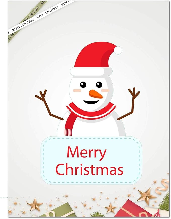DUGUTUL Premium Festive Christmas Stationery Set Spread Holiday Joy, 48 Sheets, 8.5 x 11 Inches, 100gsm, Perfect for Personalized Gifts and Add Holiday Magic to Your Messages (F)
