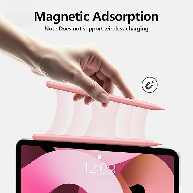Stylus Pen for iPad 6th-11th Generation-2X Fast Charge Active Pencil Compatible with 2018-2025 Apple iPad Pro 11"/12.9"/M4, iPad Air 3/4/5/M2/M3,iPad mini 5/6 Gen-Pink