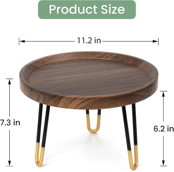 Plant Stand Indoor Outdoor, Mid Century Style Walnut Wood Color Plant Stand,Waterproof Design Modern Plant Table,Easily Assemble Come With Tools,Nice For Room Decor (L)