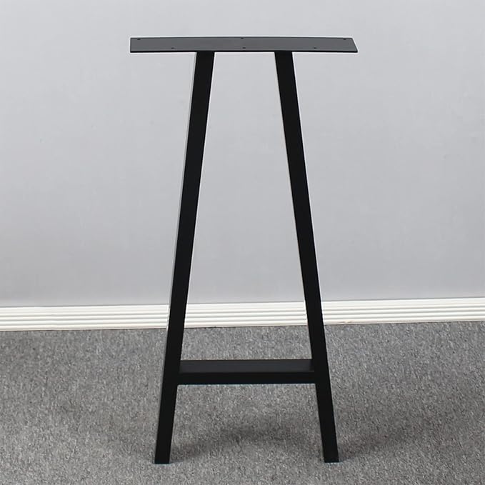MBQQ Rustic Decor A Shape Table Legs, 35" Height, 15" Wide, Heavy Duty Metal, Dining & Desk, Industrial Modern, DIY Iron Bench Legs