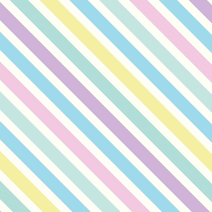 Jillson Roberts Bulk Gift Wrap, Everyday Gift Wrapping Supplies, Pastel Stripe, Full Ream 833 feet x 24 inches