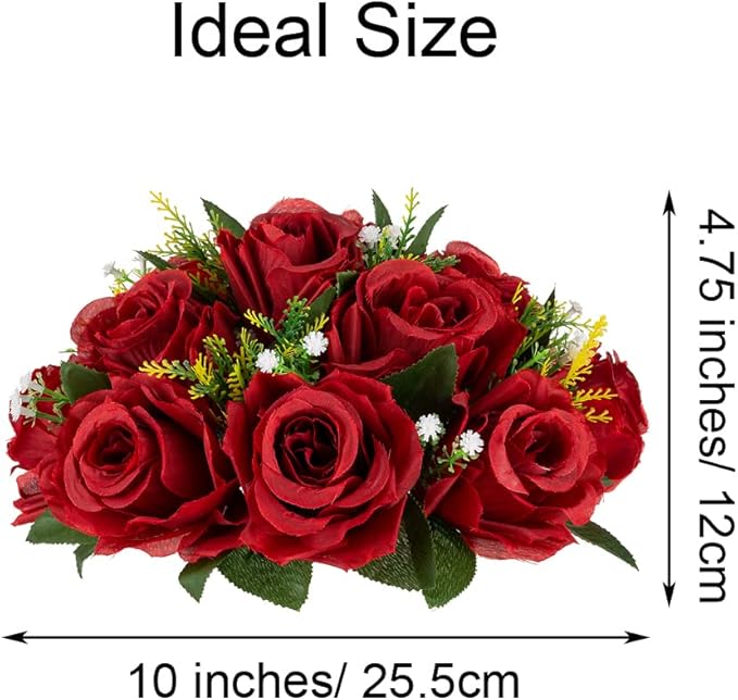 Flower Centerpieces for Wedding Tables: Wedding Table Decorations Crimson Flower Balls Centerpieces for Engagement Cerebration Party Center Pieces 6 Packs