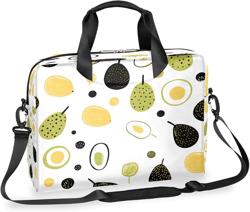 JXDXHCW Cartoon Avocado Laptop Bag Carrying Case 15.6 Inch Laptop Briefcase Messenger Shoulder Bag for Tablet Computer Bag for Travle Business Men Women