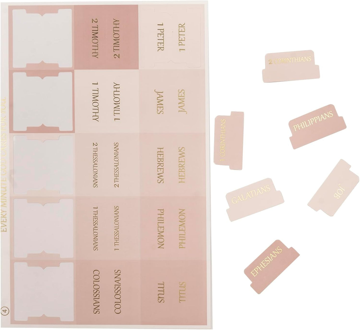 **Lumintutu Bible Tabs - Gold Foil Large Print, 90 Tabs for Easy Study | Perfect Christian Gift (Pink)**