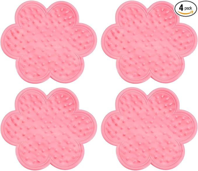 HARFINGTON 4pcs Rose Thorn Stripper Tool Set 5.5" PVC Flower Thorn Leaf Remover Flower Stem and Leaf Stripping for Gardening Home Florist Flower Arrangement, Pink
