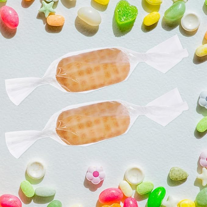 OATIPHO 100pcs Clear Cellophane Wrap Sheets for Flower Bouquets Transparent Wrapping Film Thickness Multipurpose Candy and Wrappers for DIY Crafts and Floral Arrangements