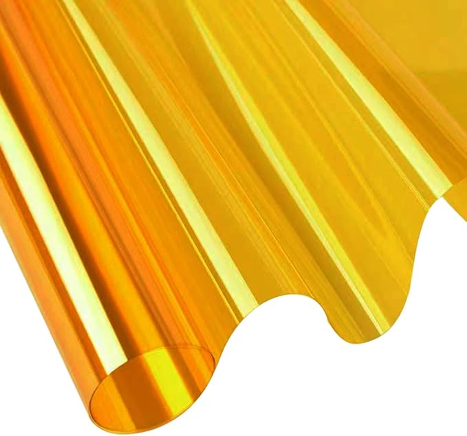 PerkHomy Colored Cellophane Wrap Roll 16" x 100' 3 Mil Thick Cellophane For Gift Basket Treats Goodie Wrapping Craft Flower Bouquet Plastic (Gold, 100ft (16in Width))