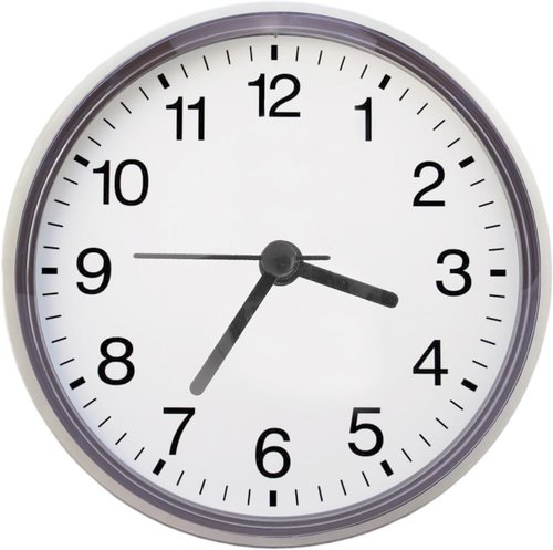 AOZBZ Waterproof Shower Clock - Battery Operated with Suction Cup Mount | Small White Bathroom Timer