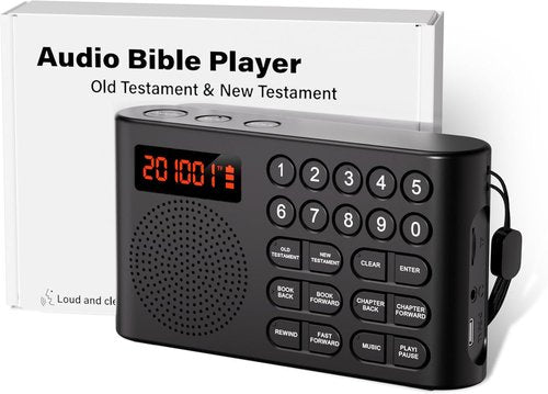 KJV Audio Bible Player - King James Version Talking Bible with 26H Playtime | Perfect Gift for Seniors & Visually Impaired