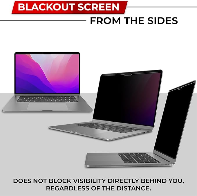 SightPro Magnetic Privacy Screen for MacBook Pro 13 Inch (2016, 2017, 2018, 2019, 2020, 2021, 2022, M1, M2) Removable Laptop Privacy Filter Shield and Protector