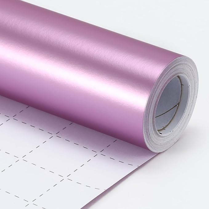 Pink Wrapping Paper, 17inch x 33ft Matte Metallic Pink Solid Color Wrapping Paper Roll, Gift Wrapping Paper Perfect for Mother's Day, Valentine's Day, Birthday, Wedding, Anniversary, Christmas, Easter