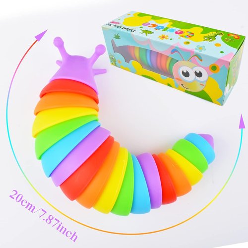 Cevioce Fidget Slug Toy Set - 3Pcs Sensory Toys for Autism | Ideal for Travel & Gifts for Kids