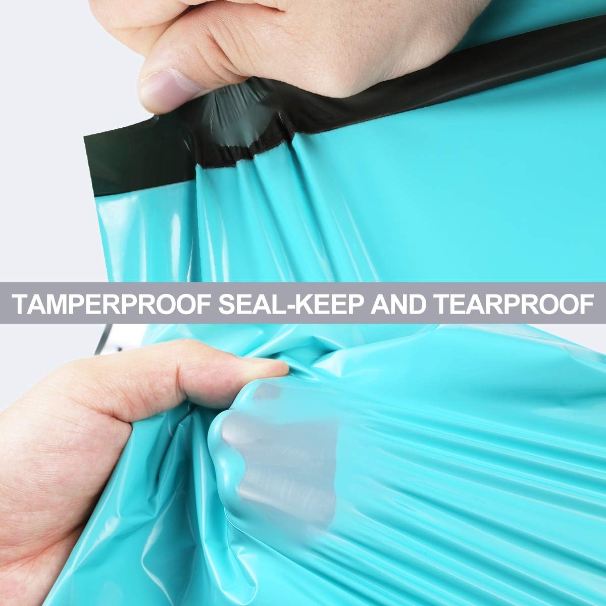 UCGOU Poly Mailers - 7.5x10.5 Inch Teal Shipping Bags | Strong, Waterproof & Self-Sealing 100 Pack