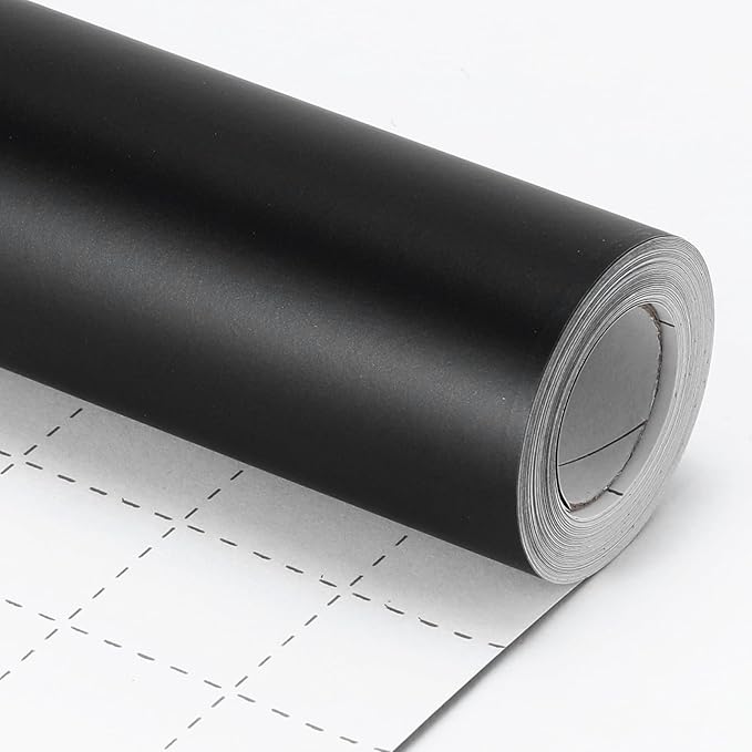 Black Wrapping Paper, 30inch x 33ft Matte Solid Color Metallic Wrapping Paper, Gift Wrapping Paper Roll for Graduation Gifts, Father's Day, Halloween, Birthday, Christmas, Wedding, DIY Invitations