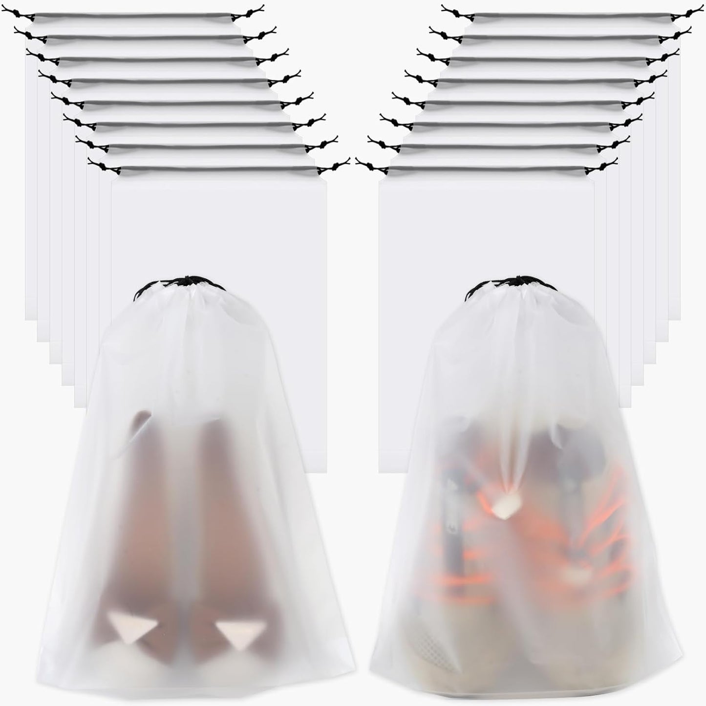 Vivinin Shoe Bags - 18 Pack, 11.8in x 15.7in Storage for Travel Essentials | Ideal for Men & Women