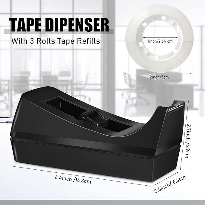 10 Pcs Tape Dispenser Staplers for Desk with Staples and White Tapes 25 Sheet Capacity School Office Stapler