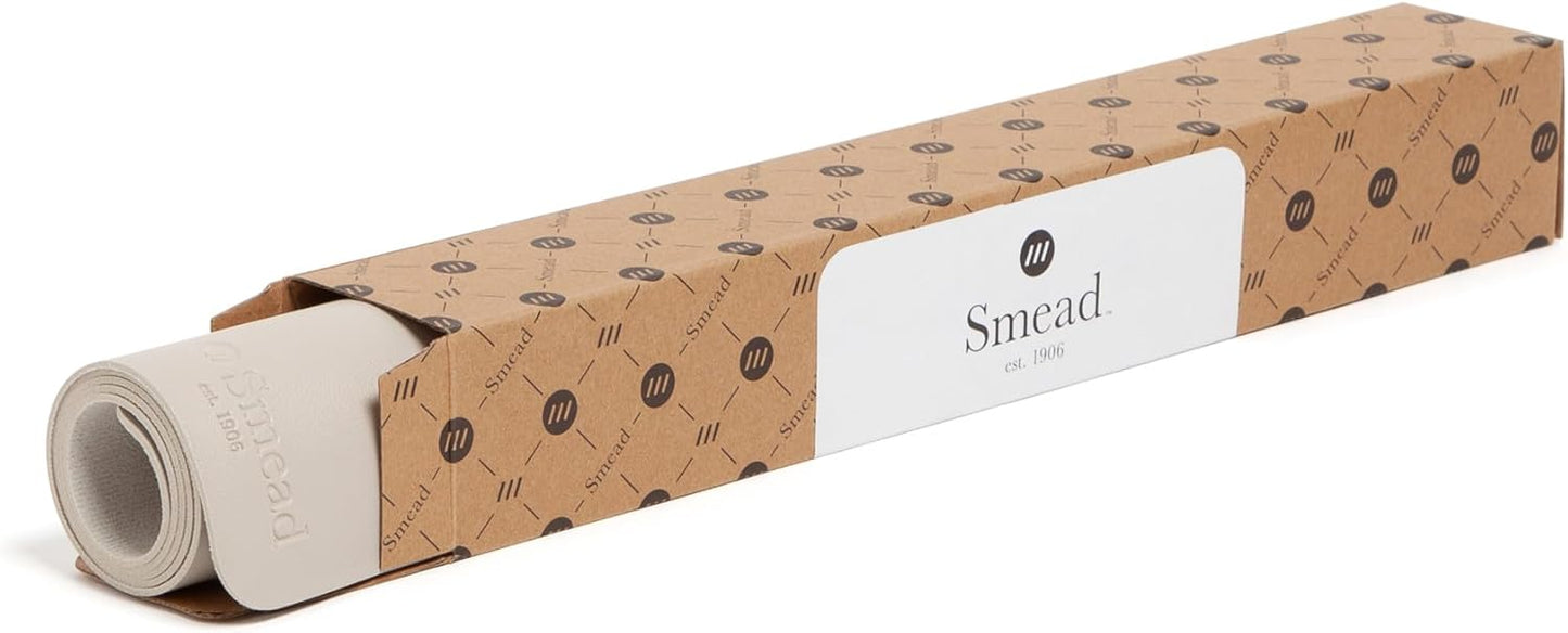 Smead Vegan Leather Desk Pad - Non-Slip Faux Suede Backing | Stylish Office Organizer, 31.5” x 15.7” Sandstone