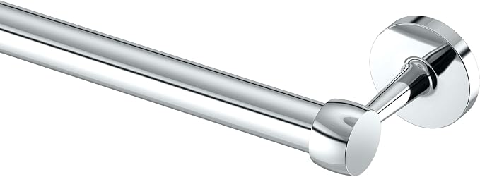Gatco 5210 Gibson Towel Bar, Chrome, Wall-Mounted Bathroom Towel Bar, Heavy Duty Decorative Hardware with EZ Ancor Mounting