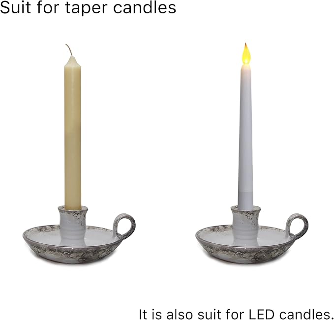 Candle Holder Ceramic Candlestick Holder, Candlelight Stand for Spell Candles, Taper Candles, and Incense, Halloween Christmas Dining Room Home Decoration Display