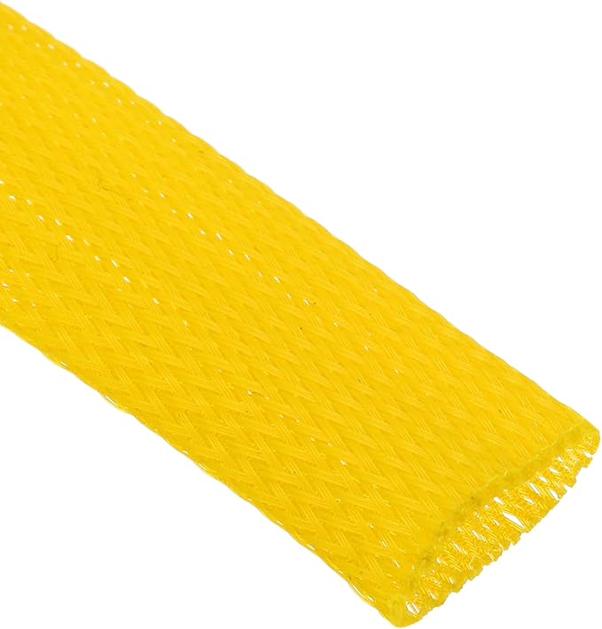 uxcell Expandable Sleeving,1 9/16-inch 10ft Cable Sleeve, Yellow