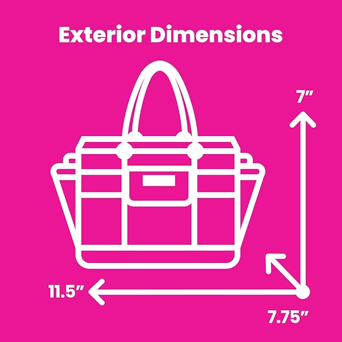 Everything Mary Deluxe Store & Tote Organizer – Black Craft Caddy with Handle – Collapsible Bag for Sewing, Scrapbooking, Art Supplies & DIY Project Organization
