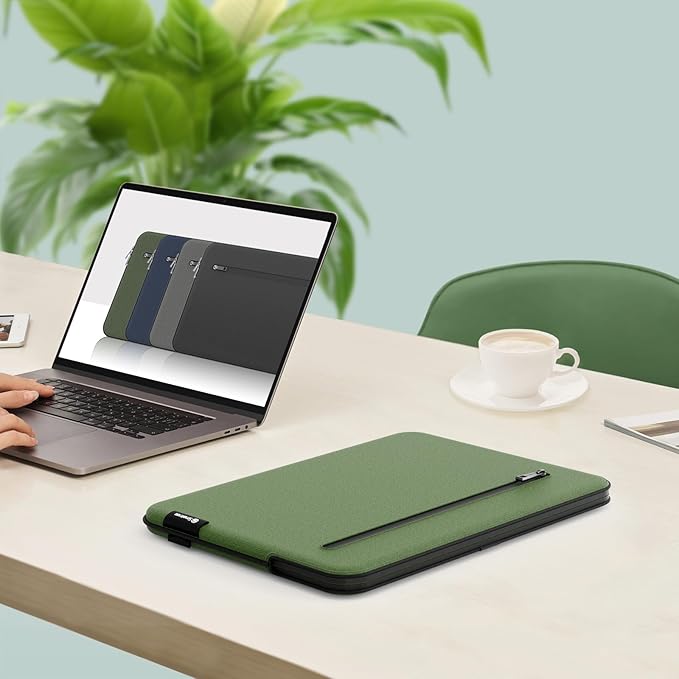 Smatree SlimPro Laptop Sleeve Case for 16.1 inch HP OMEN Laptop-16-k0797nr/n0797nr, Case with Swift-Access Accessory Pocket, Patented Super-Corner Design, Green (S613G)
