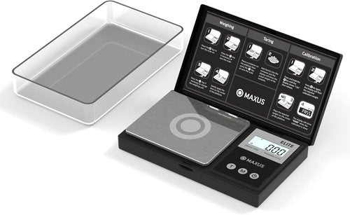 MAXUS Digital Pocket Gram Scale - High Precision 500g x 0.01g | Ideal for Food, Jewelry & Grains with LCD Display
