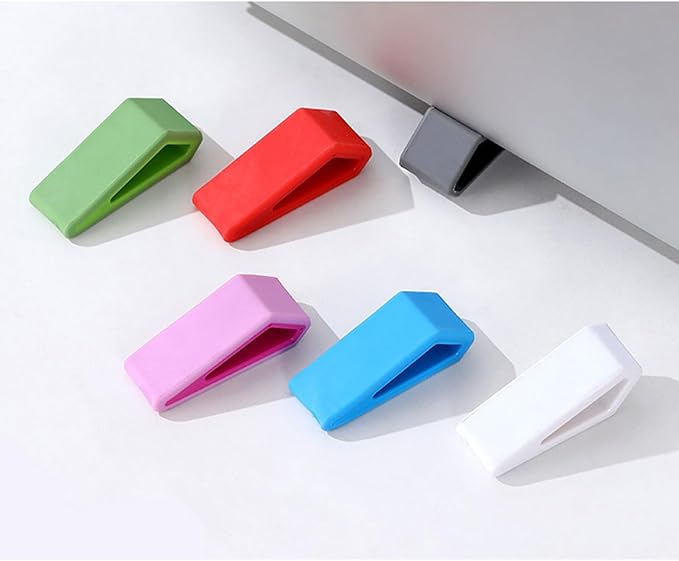 Ywmsfl 2Pcs Lightweight Portable Laptop Stand Small Cooling Slip Silicone Tilting Pad Small Tablet Ergonomic Stand for Typing