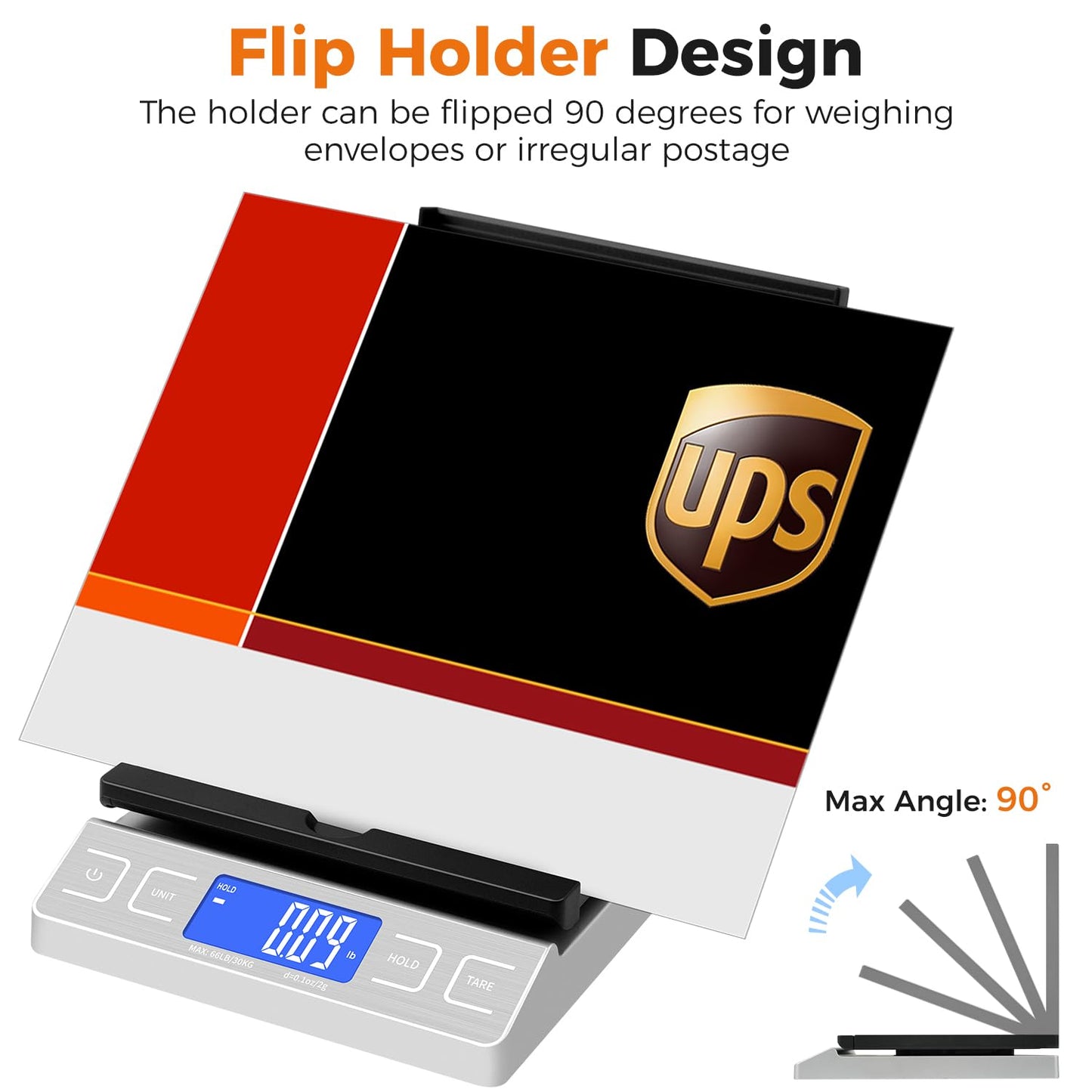 TIPRE Digital Shipping Postal Scale - 440lb Capacity | Accurate 0.5oz Commercial Weight Scale for Home & Business