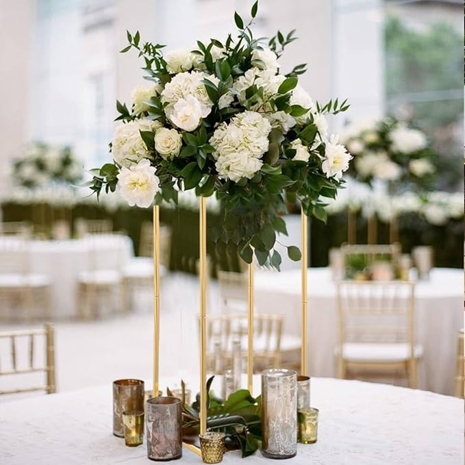 20pcs Gold Wedding Flower Stand,23.6inch Wedding Table Centerpieces,Gold Centerpiece for Birthday Party Event Table Decoration