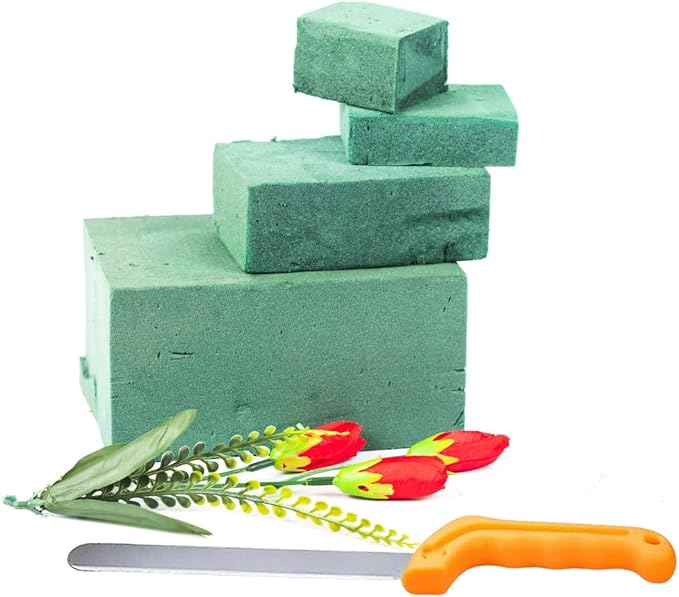 Tinsow Florist Professional Cutting Knife for Flower Foam Block Knives for Floral Foam Block Bricks(Orange)