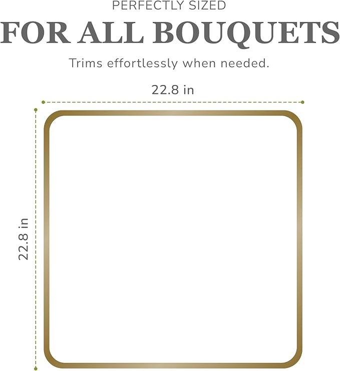 the florist Supply 20 Sheets Premium Flower Wrapping Paper | Waterproof Flower Wrapping Paper for Bouquets | Double Sided Floral Bouquet Sheets | DIY Gifts Rocio White/Gold
