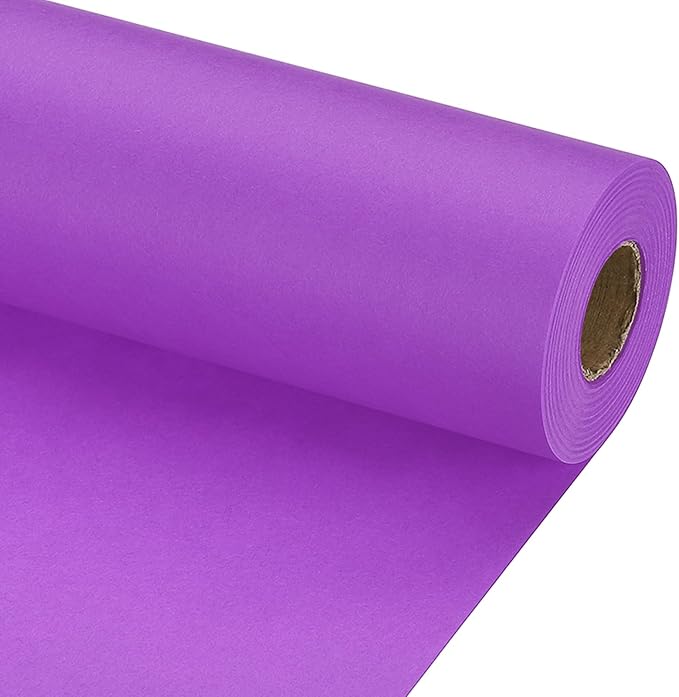PATIKIL Wrapping Paper, 20" x 700"(59') 70 GSM Craft Paper Roll Kraft Packing Paper for Poster Bulletin Board, Gift Wrapping, Dark Purple