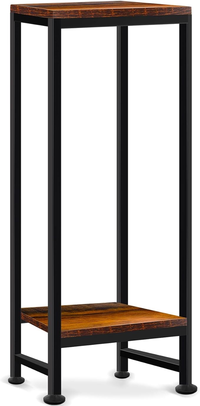 Plant Stand Indoor, Tall Plant stands for Indoor Outdoor Plants, 2 Tier Heavy Duty Plant Shelf 31" Metal Pedestal Stand Modern Corner Flower Stand for Patio, Living Room, Balcony