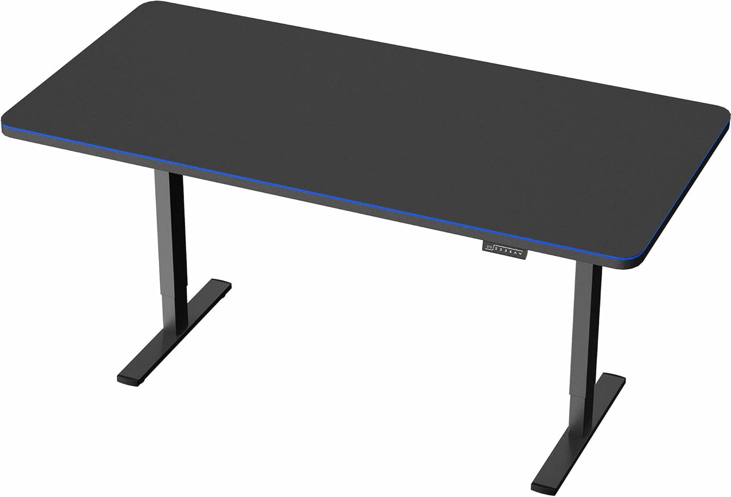 VIVO Electric Standing Desk - 71 x 36 Inch with RGB Mouse Pad & Memory Height Adjustment - Black