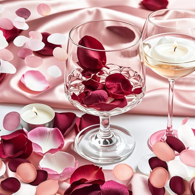 200Pcs Premium Silk Rose Petals Artificial - Large Realistic Scatter Petals for Romantic Wedding Centerpieces, Aisle & Table Decor with Gift Box