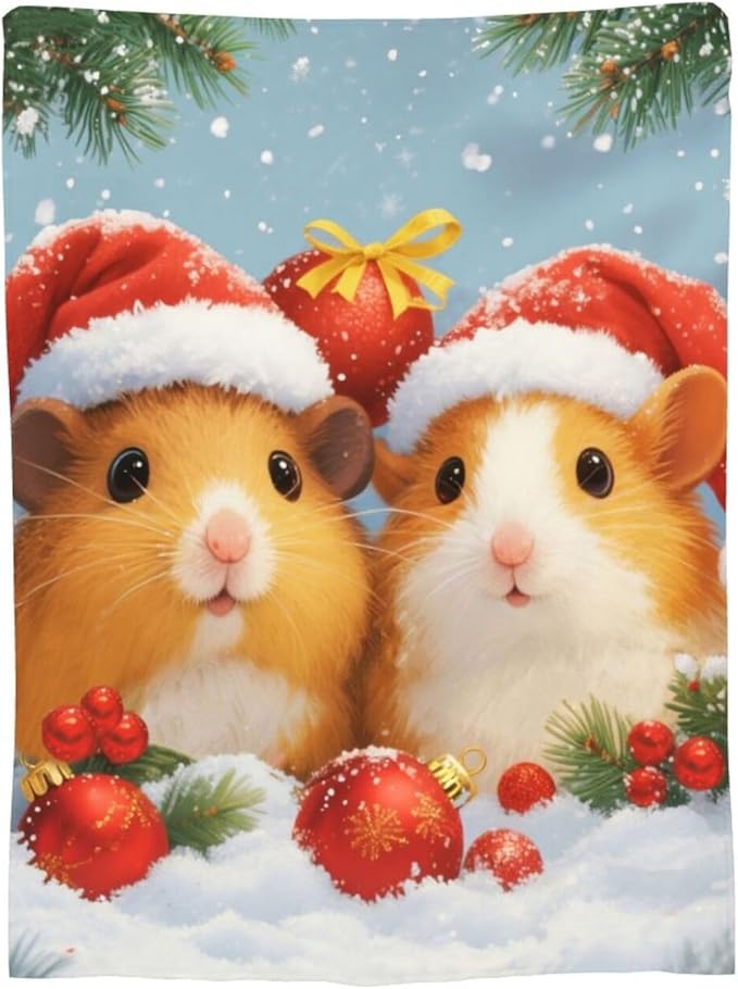 Guinea Pig Blanket Cute Christmas Guinea Pig Throw Blanket Soft Cozy Fleece Fuzzy Stuffed Plush Flannel Gifts for Girls Women Boys Kids Adults 40''x50''