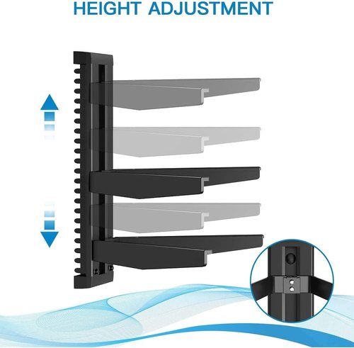 Perlesmith Floating Wall Mounted Shelf | Strengthened Tempered Glass - Holds 16.5lbs - Ideal for DVD Players & Cable Boxes