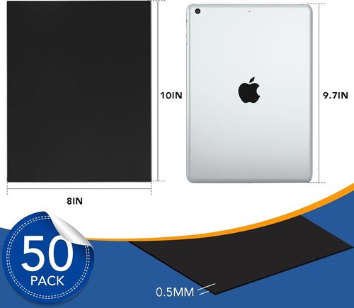 DIYMAG Magnetic Adhesive Sheets - 50 Pack | Flexible 8" x 10" Magnet Sheets for Crafts & Photos