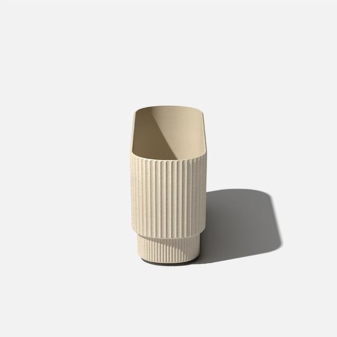 Veradek Demi Series Long Planter for Porch, Patio, Backyard | Durable Plastic-Concrete Material | Modern Décor for Shrubs, Flowers
