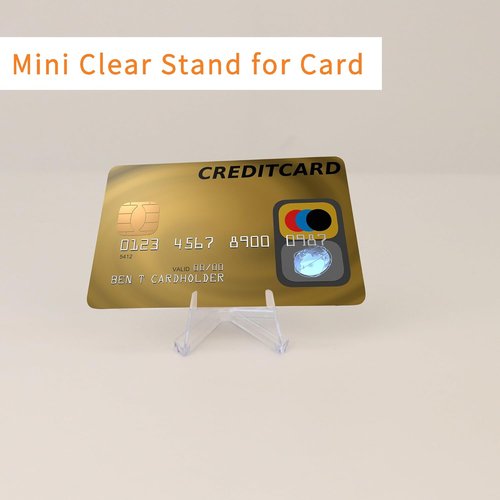 Jansburg Acrylic Card Display Stands - 15 Pack Mini Holders for Sports Cards & Medals | 2.08-Inch Tall