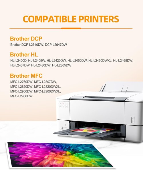 Brother TN830XL Toner Cartridge - High-Yield Replacement for HL-L2460DW & DCP-L2640DW | 2 Black Cartridges