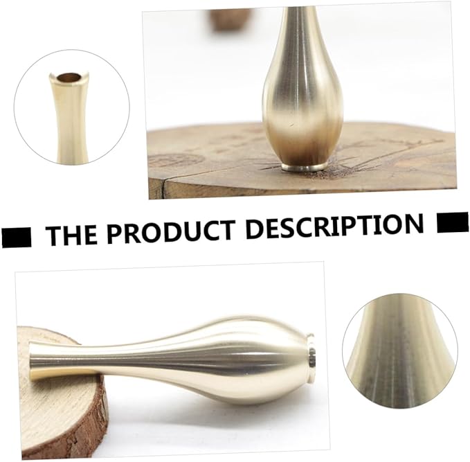 TOYANDONA 2pcs Mini Brass Vases Small Decorative Flower Containers for Table Wedding Living Office Modern Chic Design Easy to Clean Stylish Home Decor