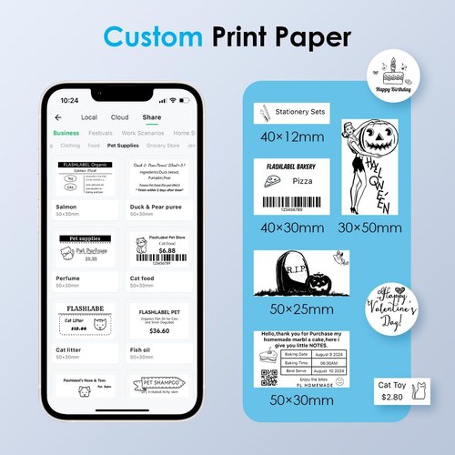 KNAON Thermal Sticker Labels - Waterproof & Oil-Proof Self-Adhesive | 2 Rolls (230 Labels Each) 1.97'' x 1.18''