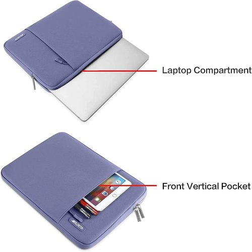 MOSISO Laptop Sleeve - 13.3 Inch Case Compatible with MacBook Air/Pro & More | Lavender Gray