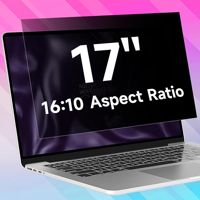 ANTOGOO V 17 Inch 1920x1200 Laptop Privacy Screen (367 * 229mm), Anti Blue Light Glare & Anti Scratch Computer Privacy Shield, Not for 17.3" with 1920x1080 Resolution Laptop