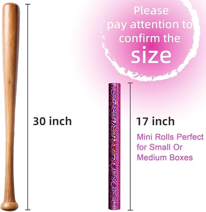 Yarcony Pink Wrapping Paper, Mini Roll, Holographic Hearts Wrapping Paper, Valentine's Day Present Paper for Lover Anniversary, Wedding, Mother's Day, Birthday, Romantic Occasions (17 Inch X 33 Feet)