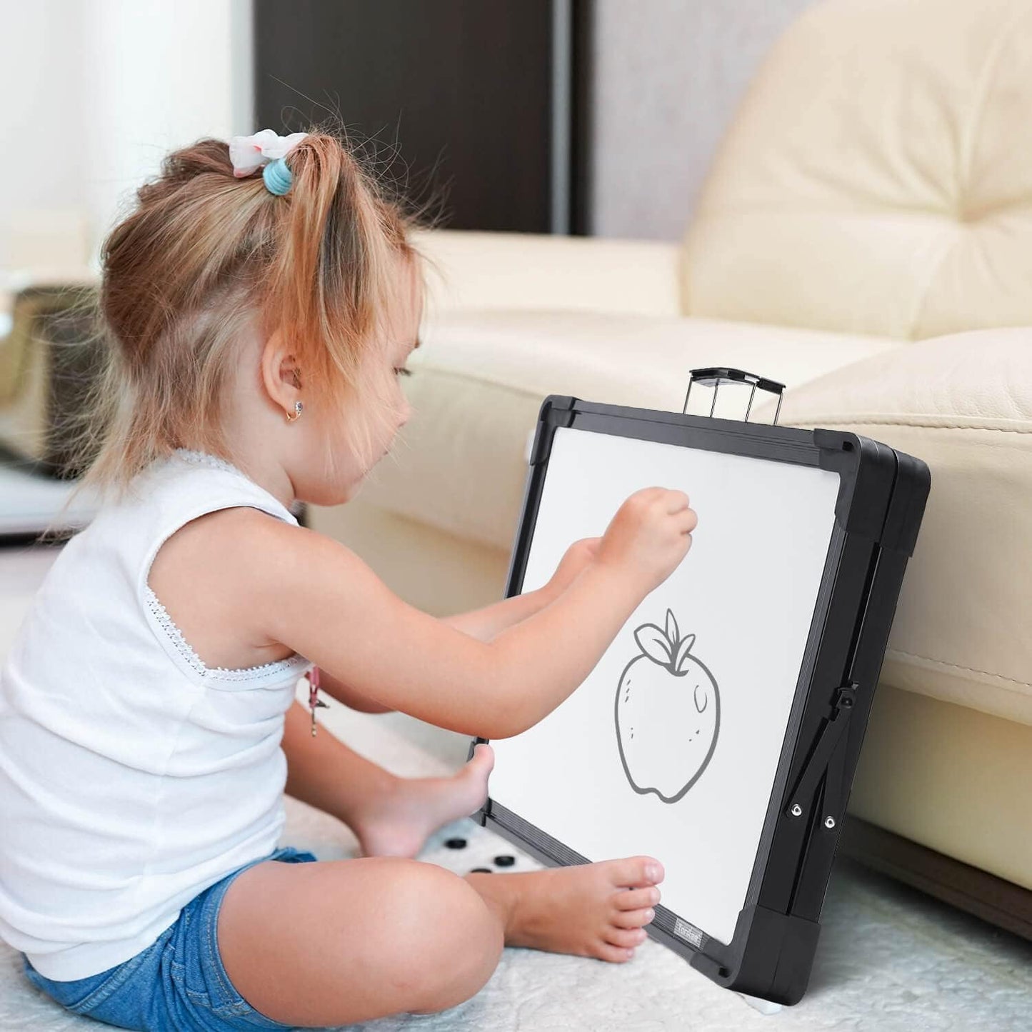 TANKEE Magnetic Dry Erase Whiteboard - Portable Double-Sided Mini Easel for Drawing & Teaching | Desktop Holder