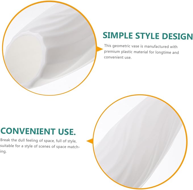 4pcs Geometric Plastic Desktop Vases Lightweight Unbreakable Flower Bud Containers for Tabletop Centerpiece Home Decor