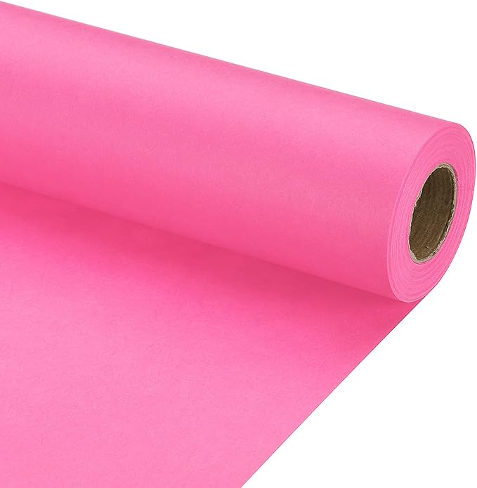 PATIKIL Wrapping Paper, 20" x 450"(37') 70 GSM Craft Paper Roll Kraft Packing Paper for Poster Bulletin Board, Gift Wrapping, Pink